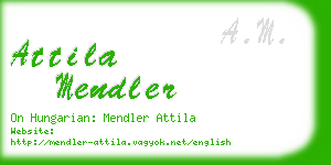 attila mendler business card